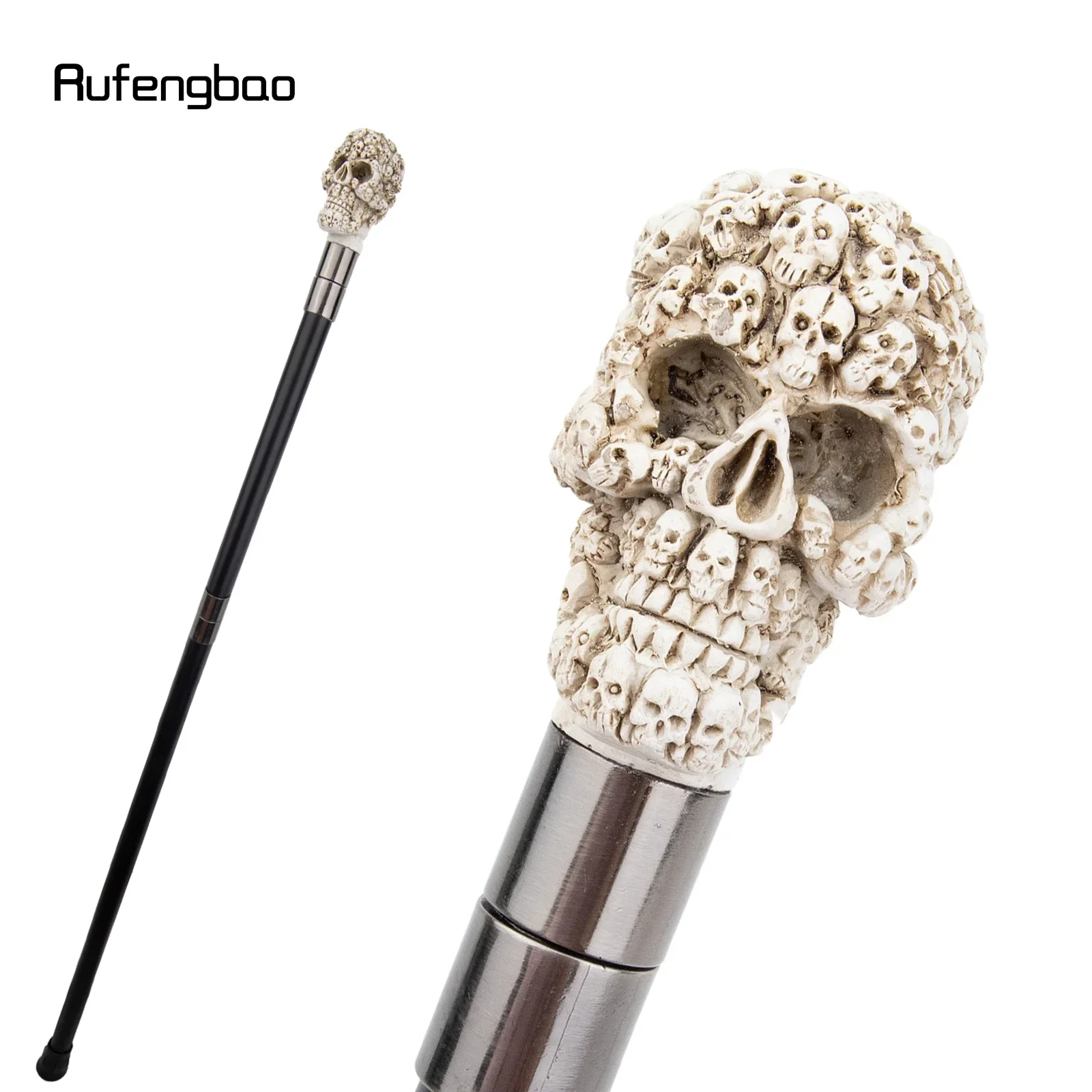 الأصفر جمجمة من الراتنج رئيس عصا للمشي موضة ديكور الصلب عصا شهم أنيقة تأثيري قصب مقبض كروسيير 94 سنتيمتر