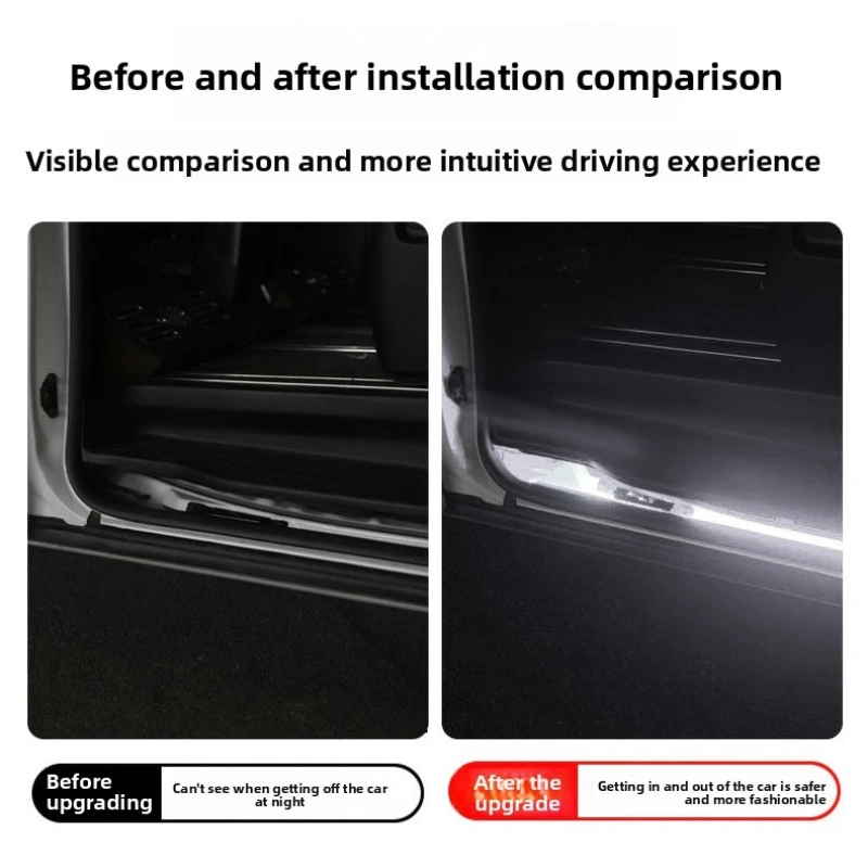For Toyota Alphard/Vellfire 30 Series Car Middle Door Sill Welcome Light Led Ambient Light Car Interior Modification Accessories