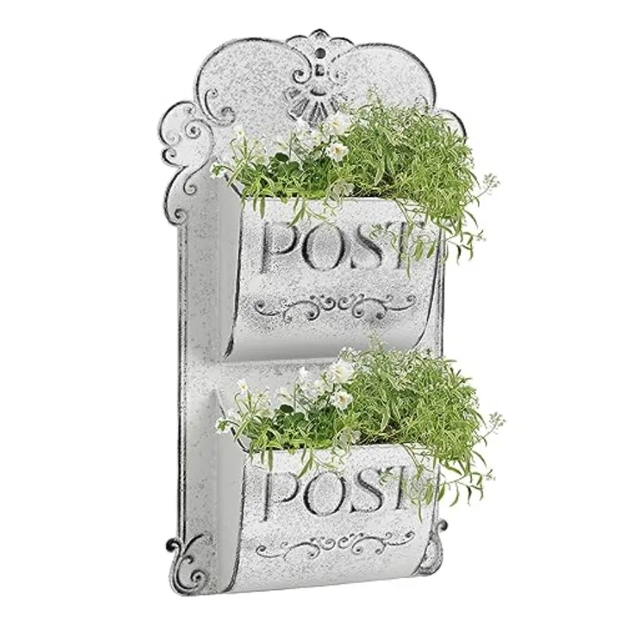 

Настенные металлические кашпо для улицы и дома, 2-ярусные подвесные вазы-кашпо для цветов