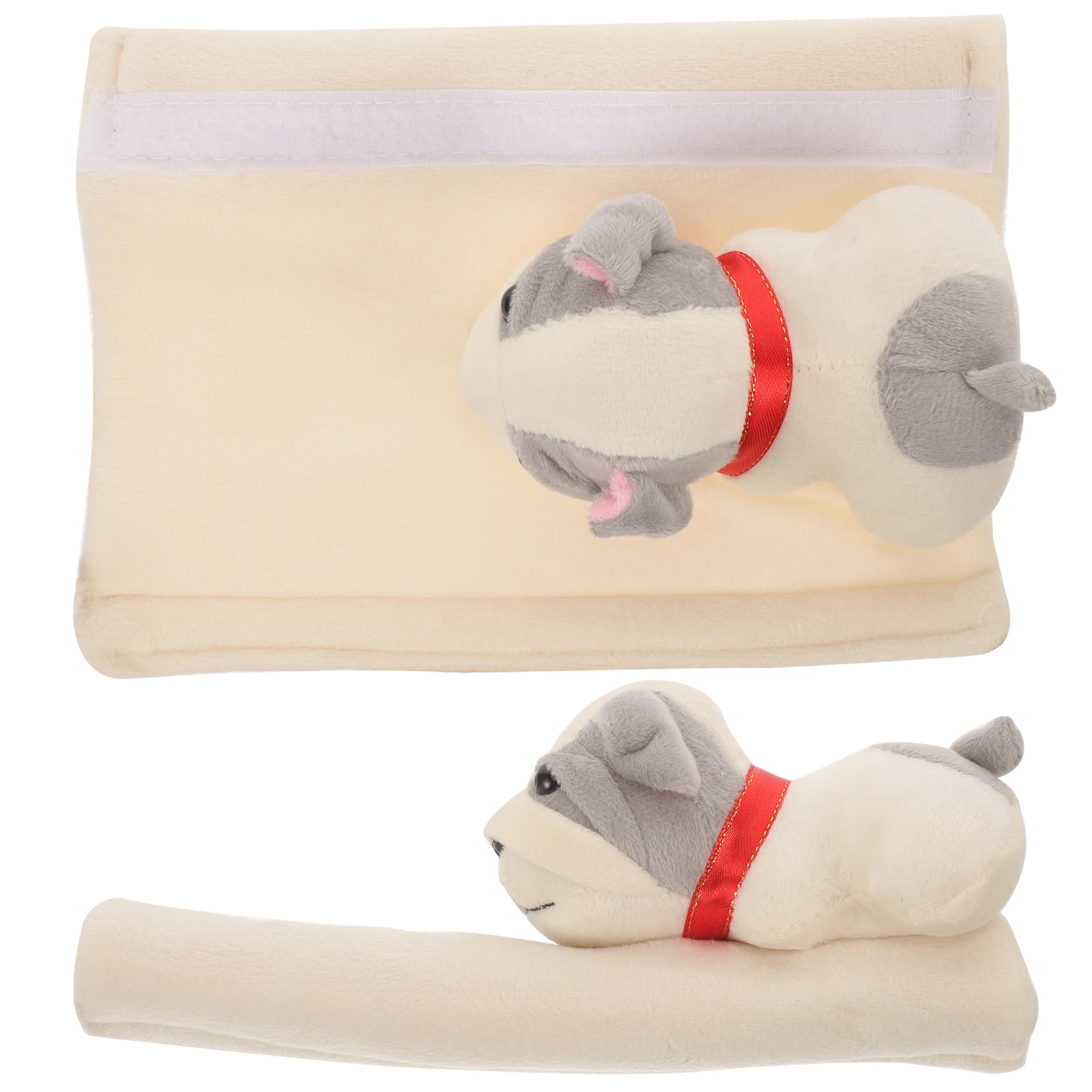 

2Pcs Seat Shoulder Cover Grey Dog PP Cotton Cartoon Auto Seats Strap Pads Cute Adjustable Strap Pad Car Seats Accessories