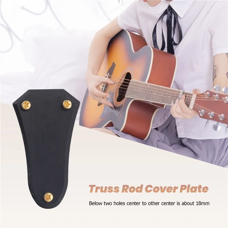 

Guitar Cover Guitar Adjustment Lever Cover Truss Rod Cover Plate Ebony Material