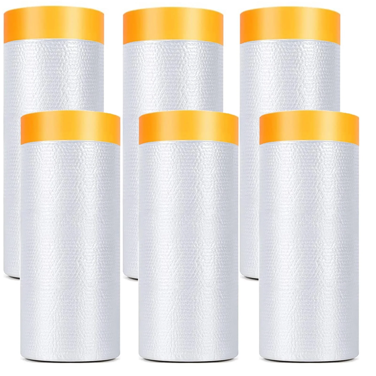 1 Roll Pre-Applied Masking Film, Adhesive Plastic Painting Drip Film, Multi-Purpose Paint Masking Paper for Furniture And Walls