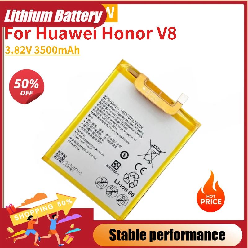 

HB376787ECW Phone Battery 3.82V 3500mAh For Huawei Honor V8 Replacement Battery Brand-New High Quality