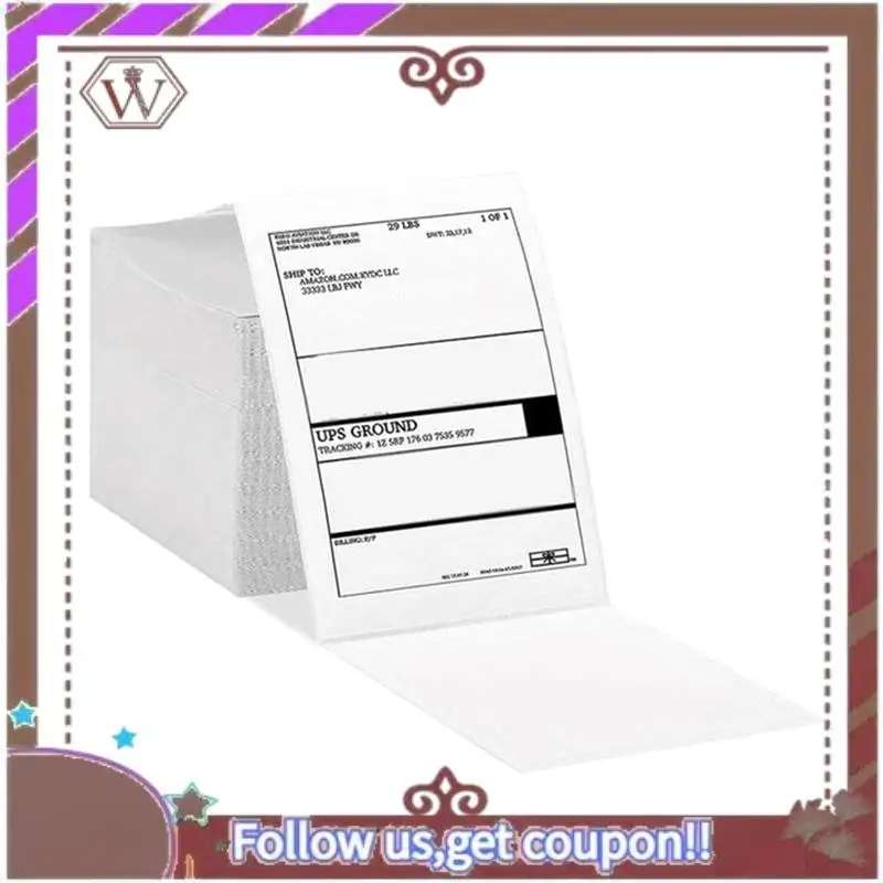 أحدث الملصقات الحرارية المباشرة 500 ملصقًا لكل مكدسة - لاصق قوي لملصق الشحن