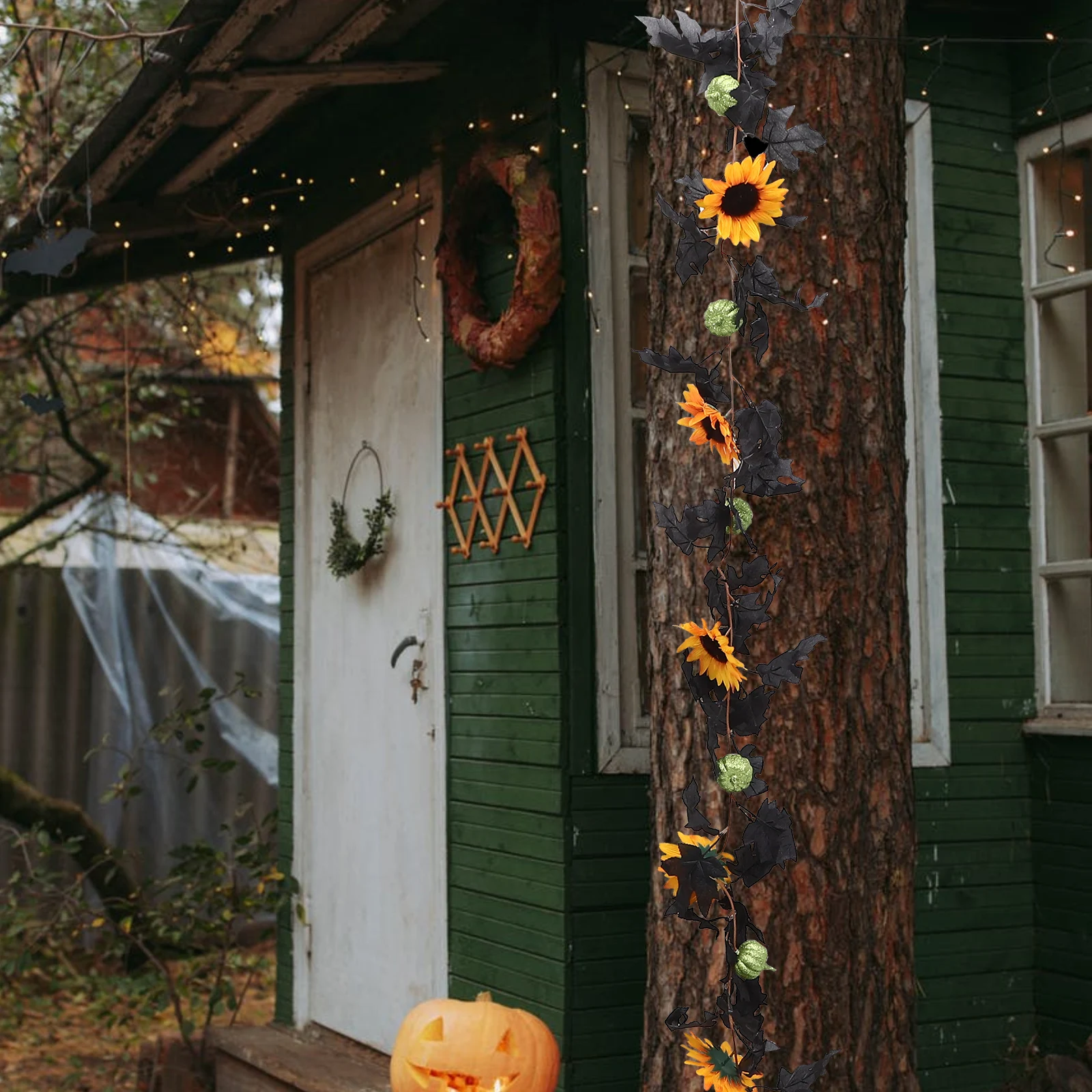 

Artificial Sunflower Vine Garland With Leaves Fake Flower Decor For Wedding Party Festival Home Garden Decoration Wreath