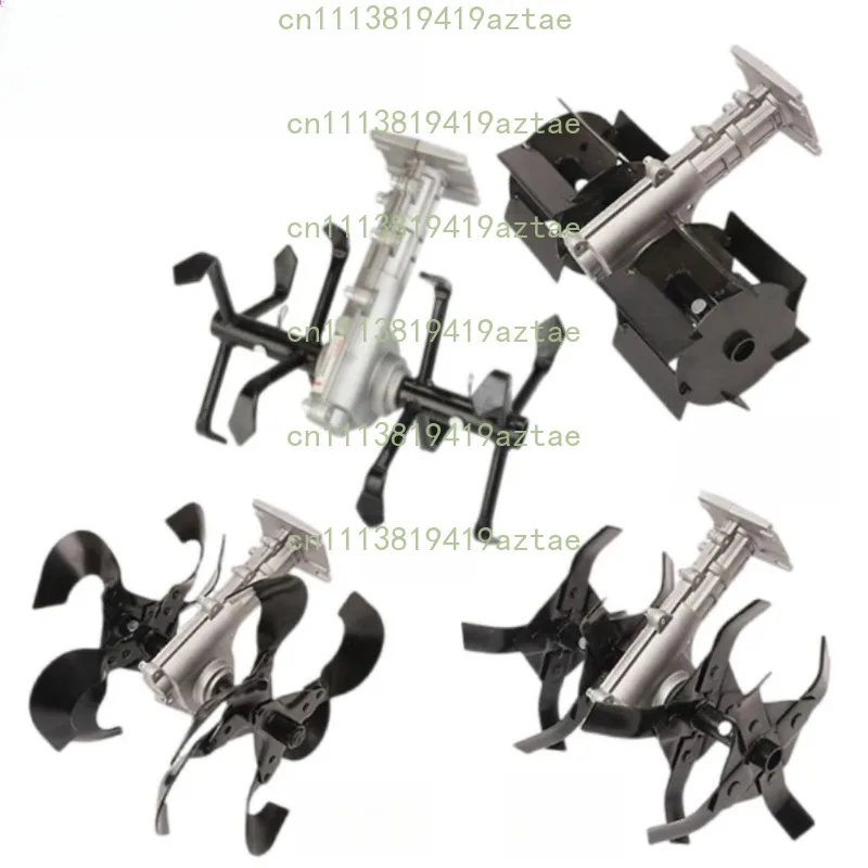 Lawn Mower Weeding Wheel & Oblique Blade Kit, Garden Power Tool Replacement Accessory, Tillage Loosening Soil Wheel Attachment