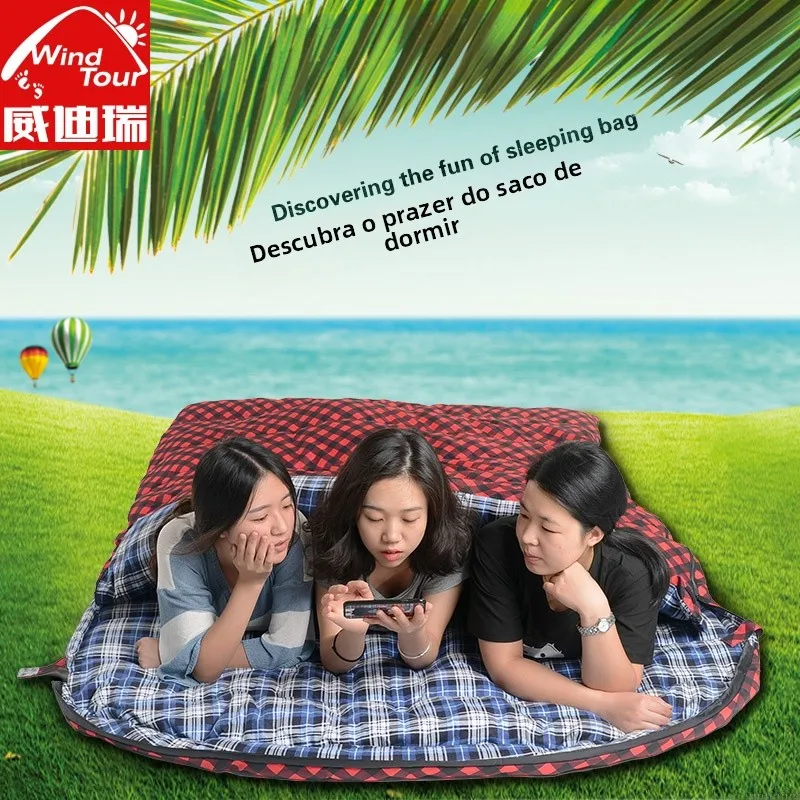 thickened-double-person-sleeping-bag-for-camping-outdoor-winter-use-couples-four-seasons-universal-warm-waterproof-blanket
