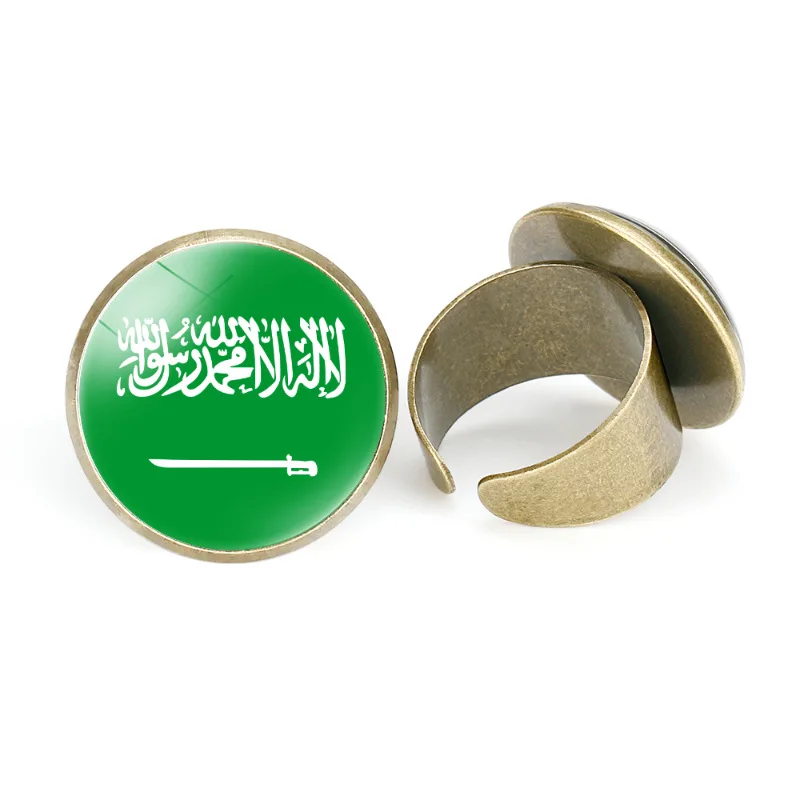 أعلام وطنية قابلة للتعديل حلقة مفتوحة ، حلقات نمط خمر ، بنغلاديش ، باكستان ، المملكة العربية السعودية ، دمشق ، العربية