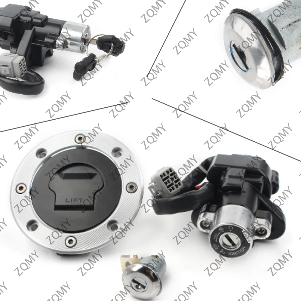 Motorcycle Ignition Switch Fuel Gas Cap Cover Lock Set For Suzuki V-Strom 1000 DL1000 2002 2003 2004 2005 2006 2007 2008 2009