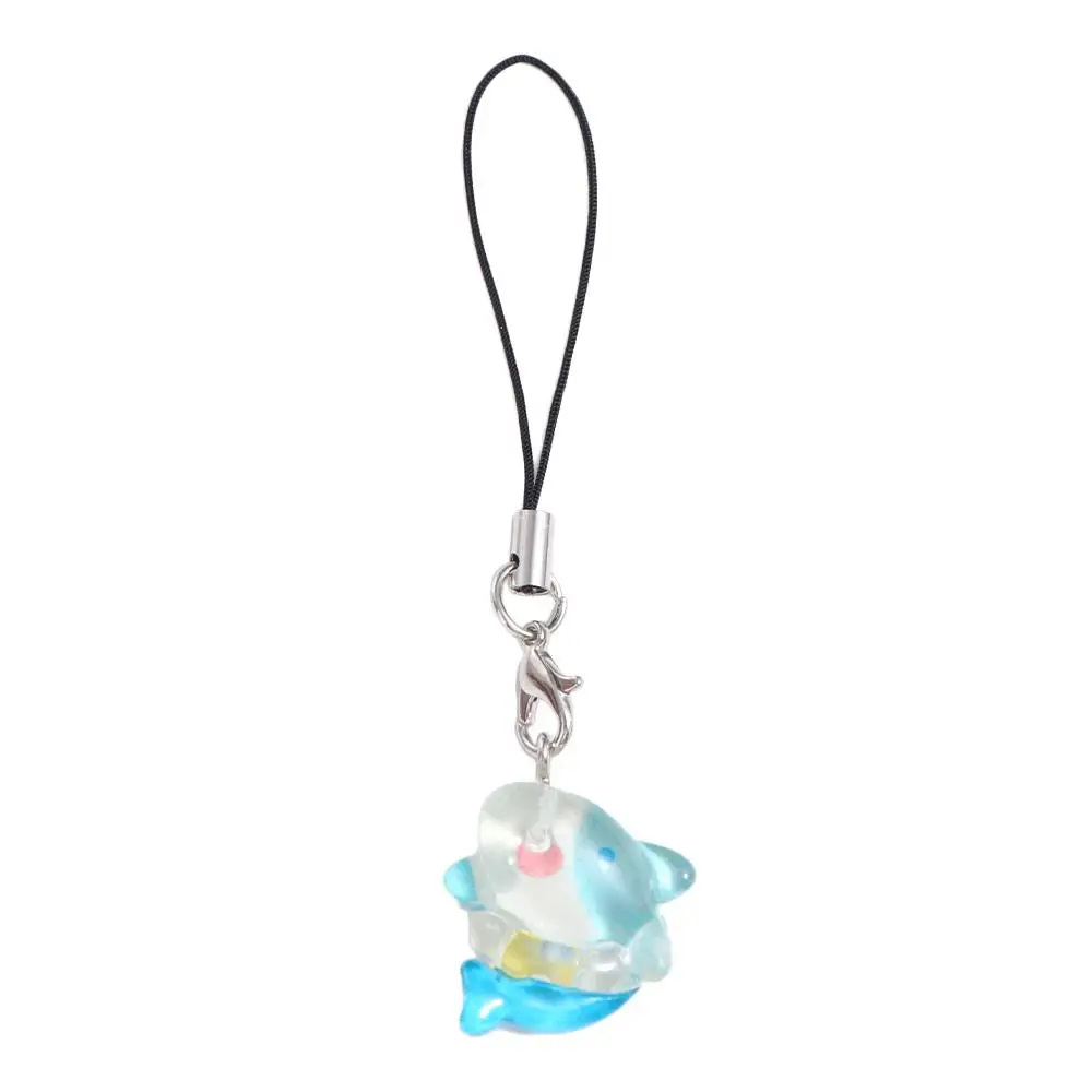 

Lanyard Fish Phone Chain Keychain Starfish Phone Hanging Rope Blue Shark Fish Tail Mobile Phone Chain Phone Charms