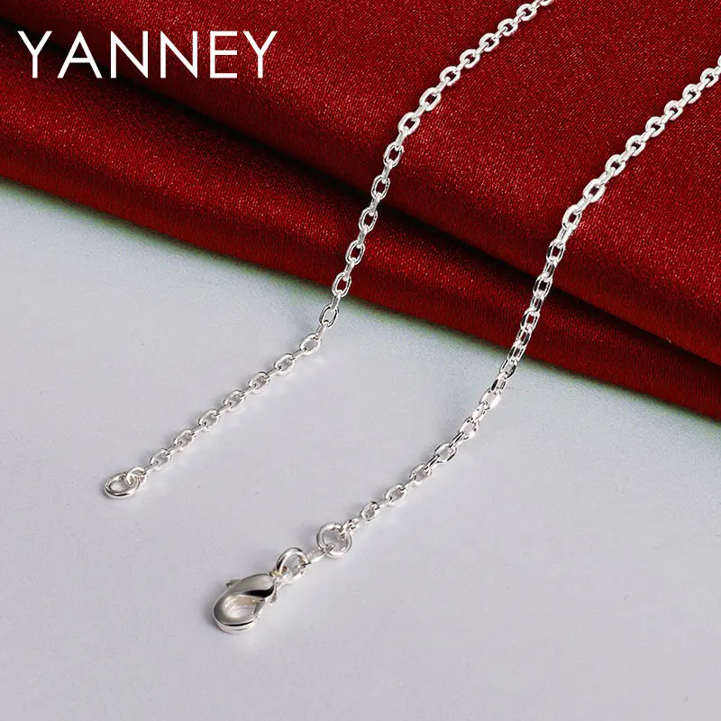 YANNEY 925 Sterling Silver 18 Inches Exquisite Butterfly Necklace For Women Fashion Charm Wedding Gift Jewelry Party