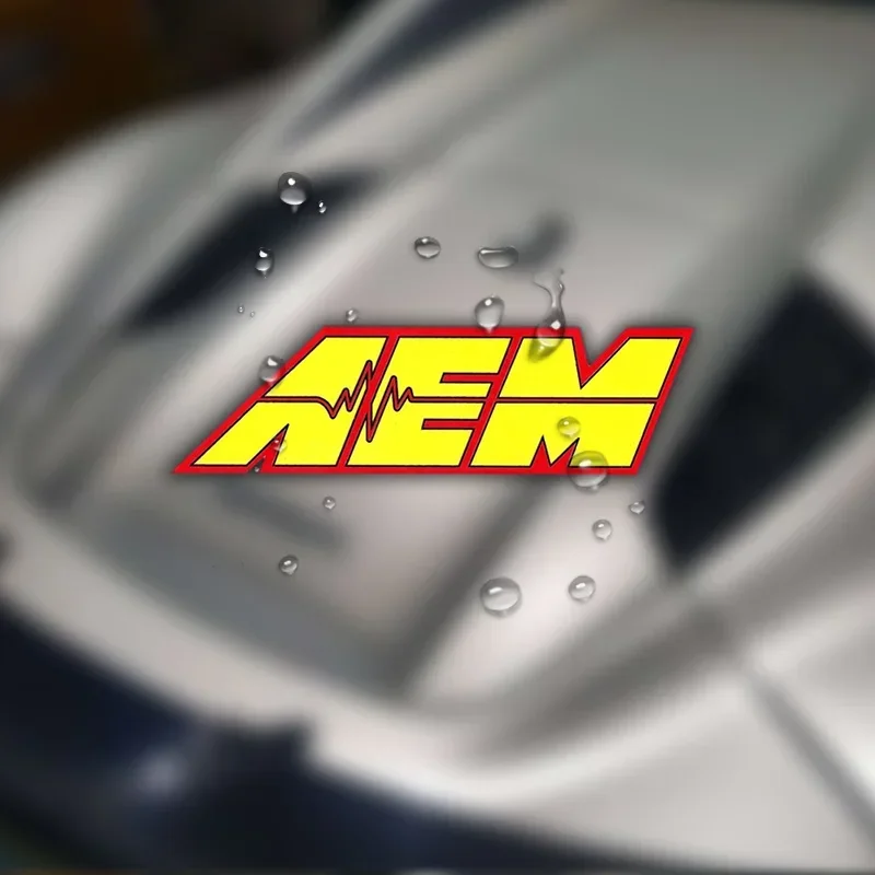 1PC AEM 스타일 비닐 스티커 - 방수 자동차 데칼 (외부/내부용), 물병용 |   아이코닉 튜닝 디자인 탈부착 가능한 장식