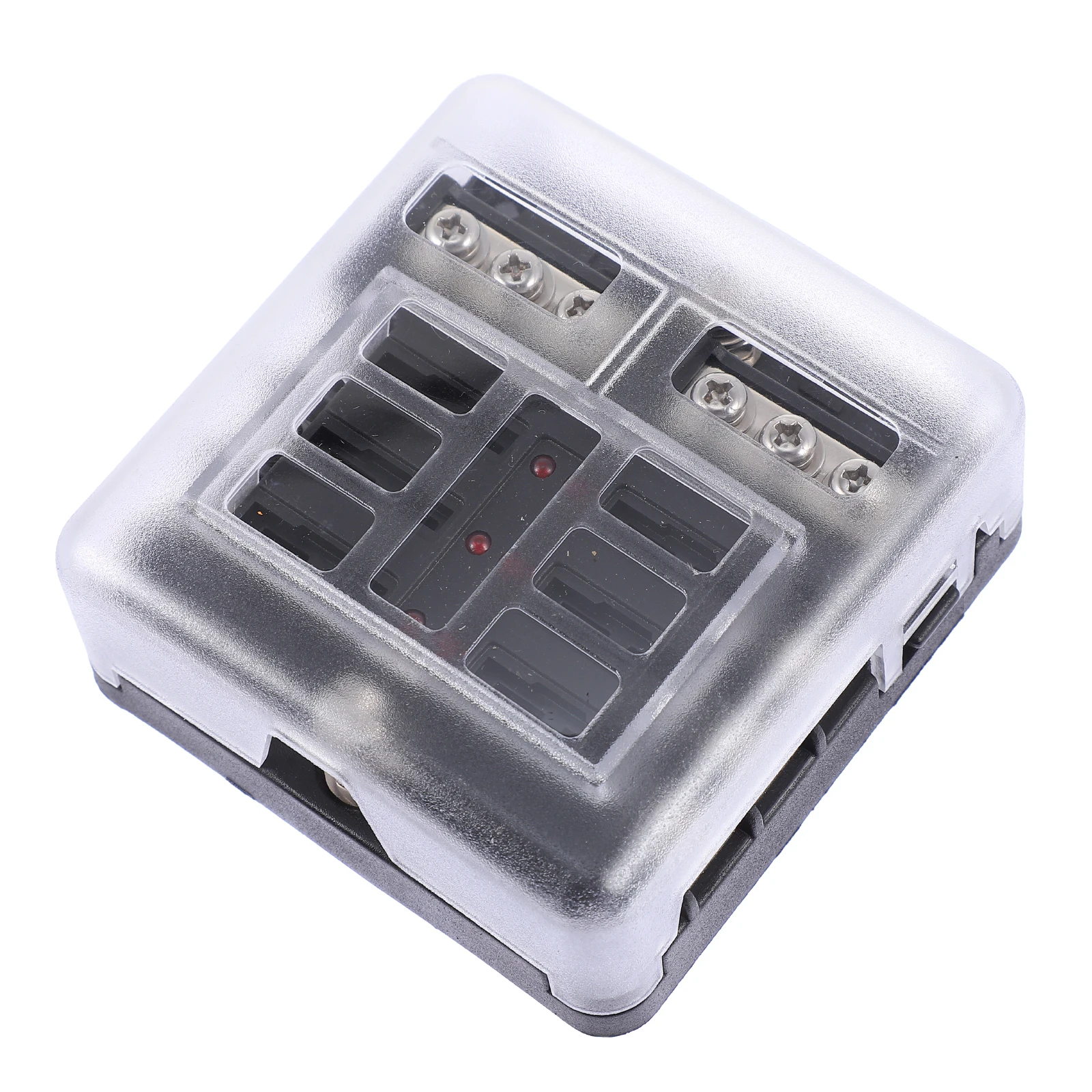 

1 Set 6-Way Box Circuit Fuse Holder High Temperature Resistance Strong Conductivity Stable Voltage Auto Fuse Holder For Car Rv