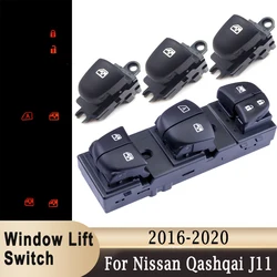 For Nissan Qashqai J11 Altima Sylphy Tiida X-Trail (Left Rudder) Window Lifter Switch Closer w/ LED Light 254013NA0A 254013NA0B
