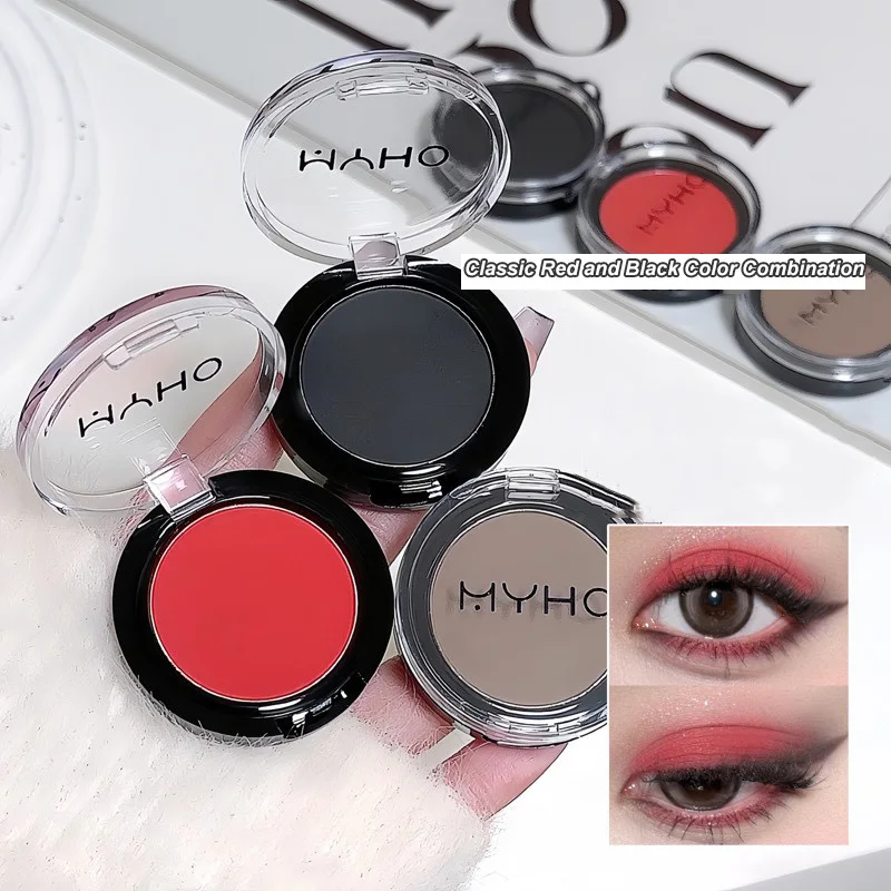 미니 매트 스모키 블루 레드 모노크롬 아이섀도우 팔레트 내추럴 화이트 라이트 하이라이터 섬세한 눈가 윤곽을 밝게 해준다