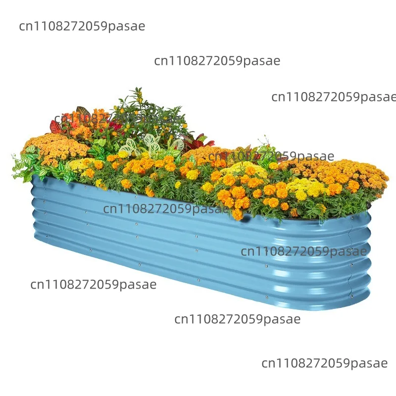 Extra Large Planting Box Galvanized Steel Flower Pots Raised Garden Kit Planter Box Large DIY Garden Bed