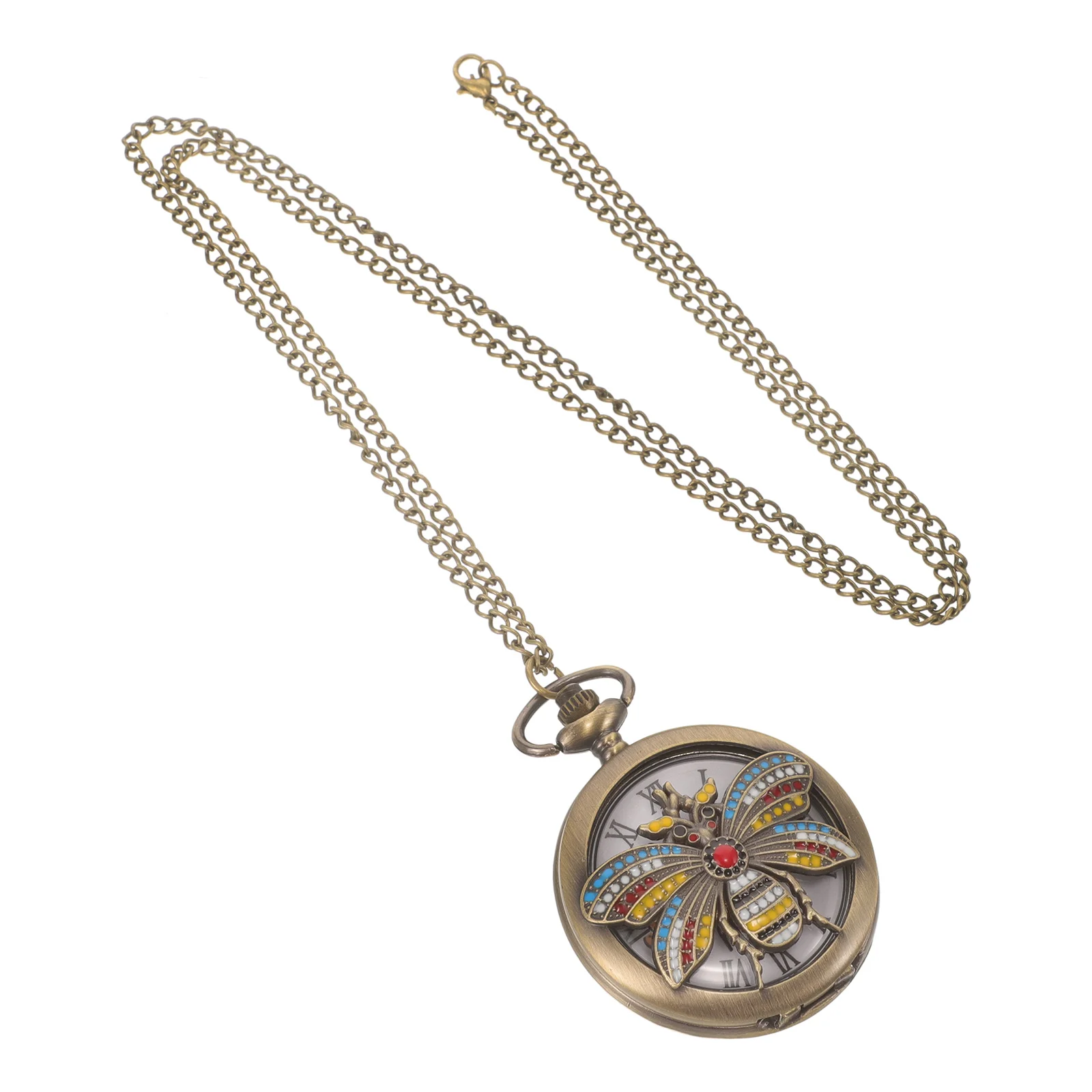 

Vintage Pocket Watch Necklace For Women Design Pendant Chain Watch Retro Accessory Fashion Jewelry Gift