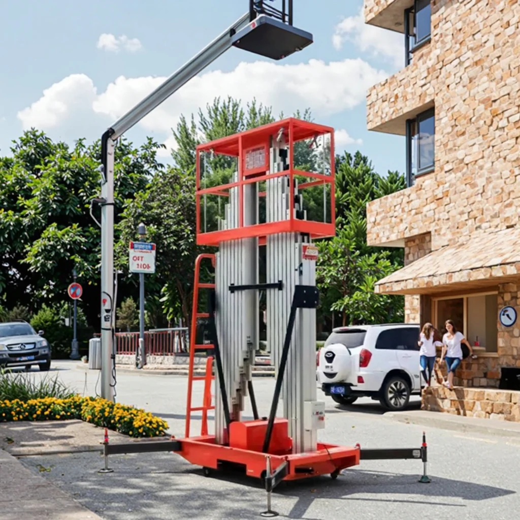 High Altitude Mobile Work Platform New Aluminum Alloy Lift With Chain Sling For Cleaning Installation And Maintenance