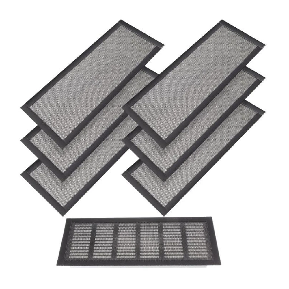 4/6Pcs Magnetic Floor Vent Cover 4x10 Inch Thick Air Vent Screen Cover PVC Ventilation Mesh For Wall Ceiling Floor Ventilation