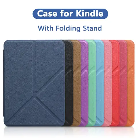 Kindle 용 접이식 스탠드 케이스 2024 2022 2021 Paperwhite Colorsoft 1 2 3 5 6 10th 11th 12th Generation 6 6.8 7 인치 파우치 커버