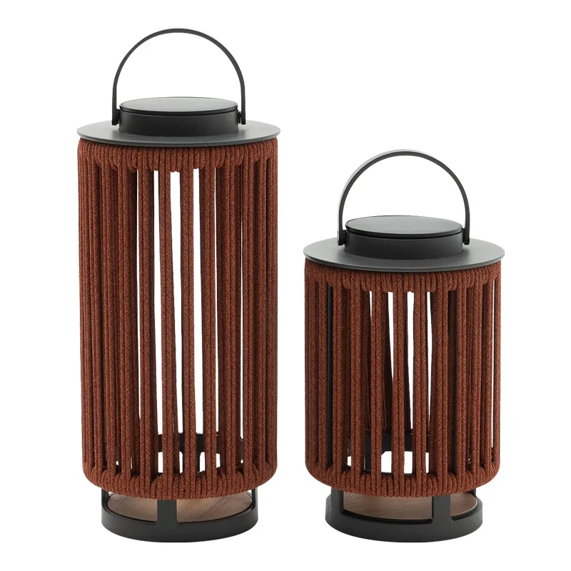 

Garden light Solar woven lantern Ambient light Japanese retro lawn Homestay outdoor camping portable light