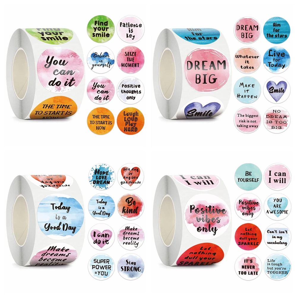 500pcs You Are Awesome Motivational Stickers For Students 2.5cm Round Roll Reward Sticker By Parents And Teachers Be Yourself