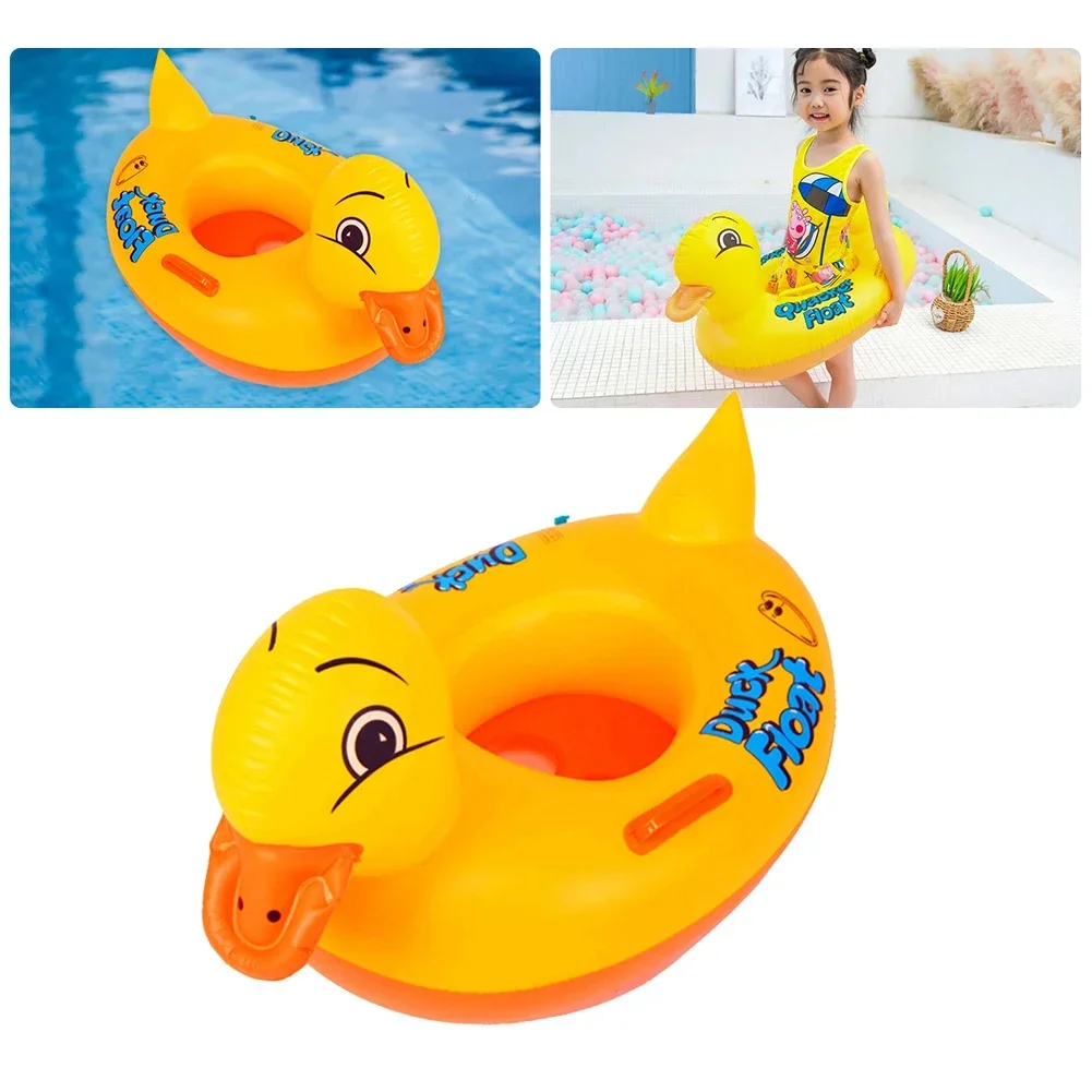 Ente Aufblasbares Spielzeug für Baby Schwimmen Float Sitz mit Griff Outdoor PVC Aufblasbarer Ring für Pool Strand Sommer Wasserspielzeug