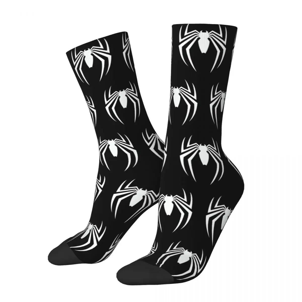 White Spider Spiderman Socks Men's Women's Polyester Fashion Socks Harajuku Spring Summer Autumn Winter Socks Gift