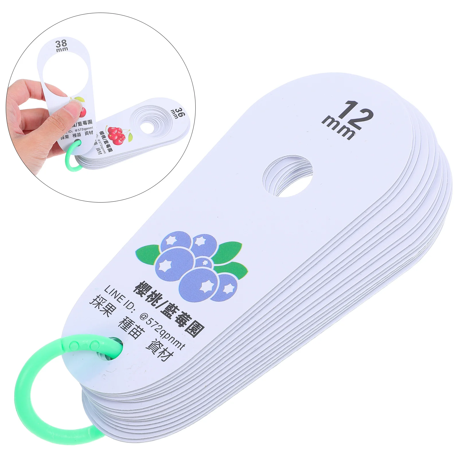 

Fruit Grading Ruler Cherries Blueberry Measuring Tool Cherry Diameter Gauge Calipers Plastic