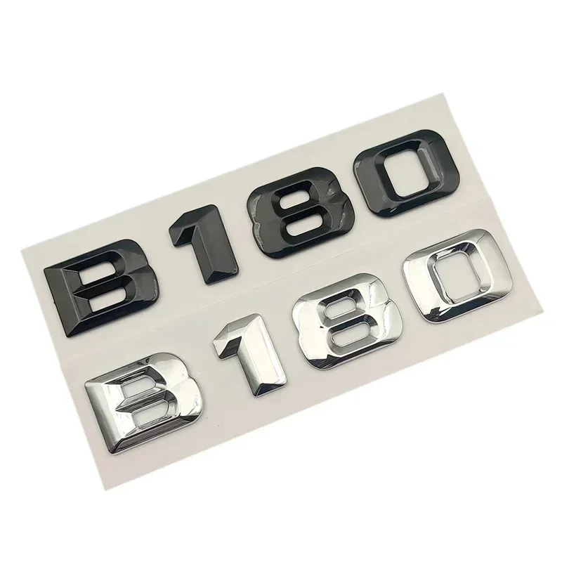 For Mercedes Benz B180 Logo Sticker CDI 4 Matic 4matic 3D ABS Chrome Glossy Black Car Trunk Letters Stickers Emblem Accessories