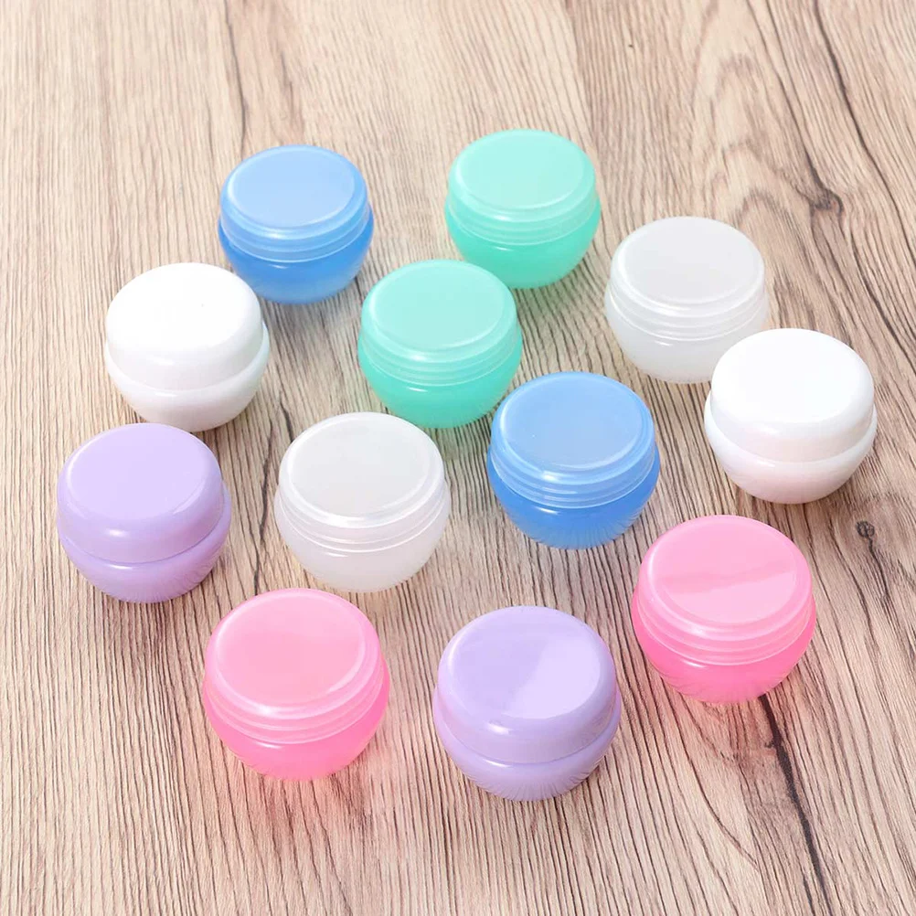 

20Pcs Mushroom Shaped Cream Bottles Plastic Travel Containers Sealed Leak Proof Compact Portable Sub Bottles for Makeup