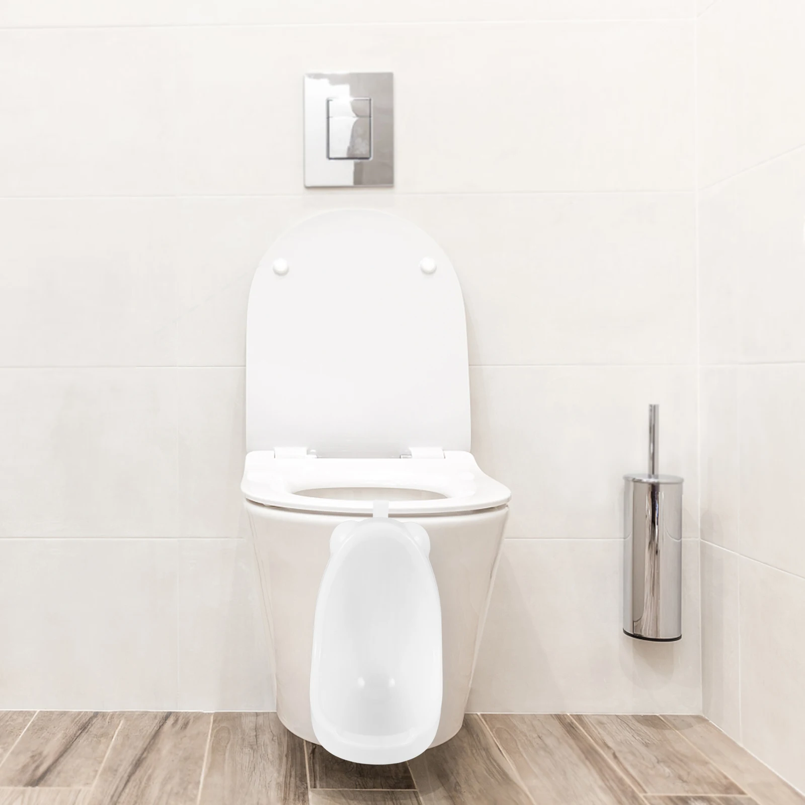 

Standing Urinal for Boys Toddler Potty Trainer Adjustable Height Anti Splash White Split Design Easy Cleaning Kids Toilet