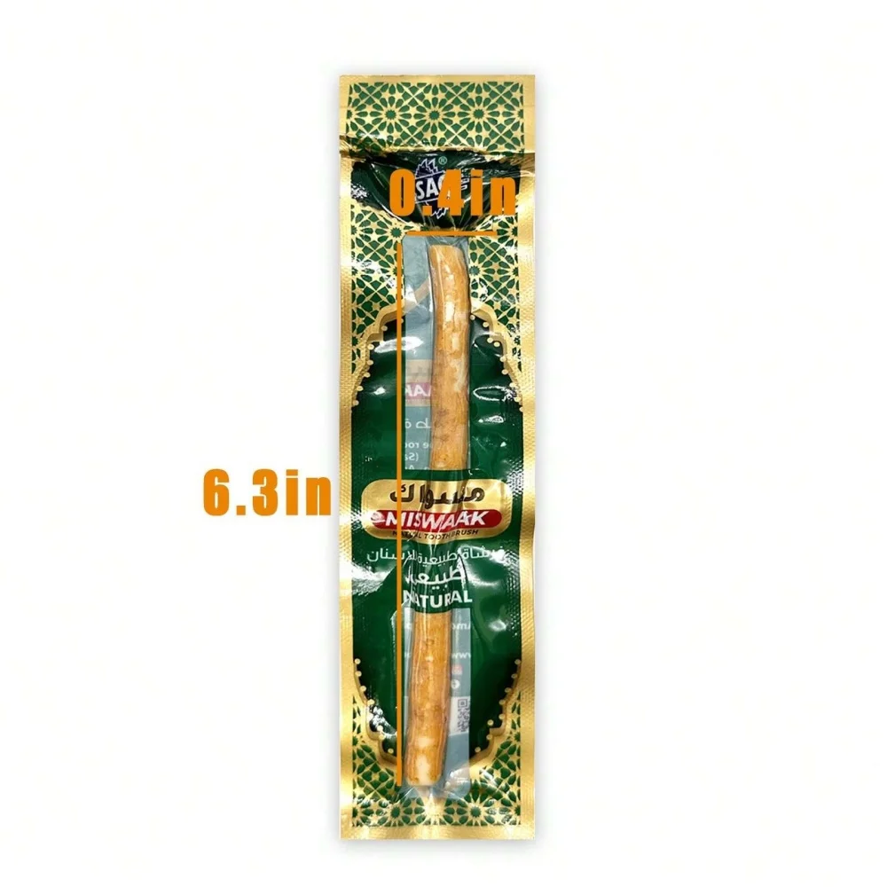 Natürliche Miswak-Zahnbürste, vakuumversiegelt, natürlicher Geschmack, traditioneller Zahnbürstenstab für gesundes Zahnfleisch, frischerer Atem, Geschenk. – Detail 10