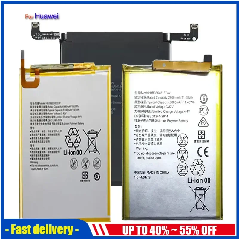 Battery For huawei P10 P20 P30 P40 Pro Plus Lite/Z 2019/Enjoy 5 5S 6S 7 7S 8 8E/For honor View 10 30 V8 V9 V10 V20 V30 Play