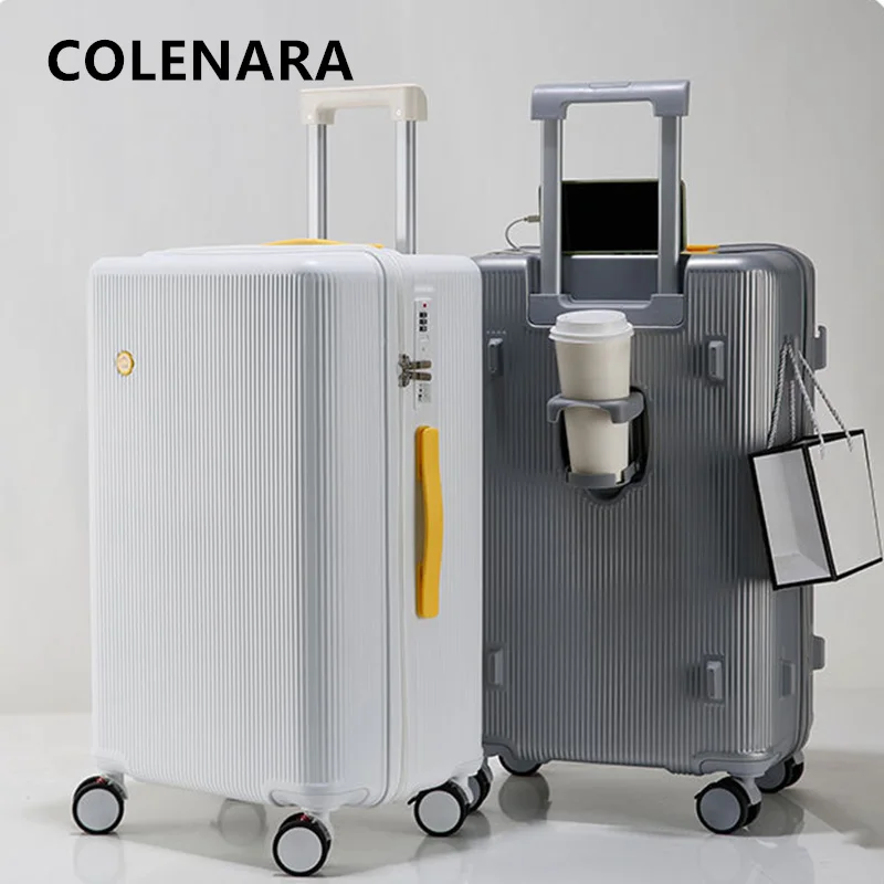 COLENARA 荷物旅行バッグ 20インチ22インチ24インチ26インチ28インチ レディース搭乗ケース ABS+PC 大容量トロリーケース ローリングスーツケース