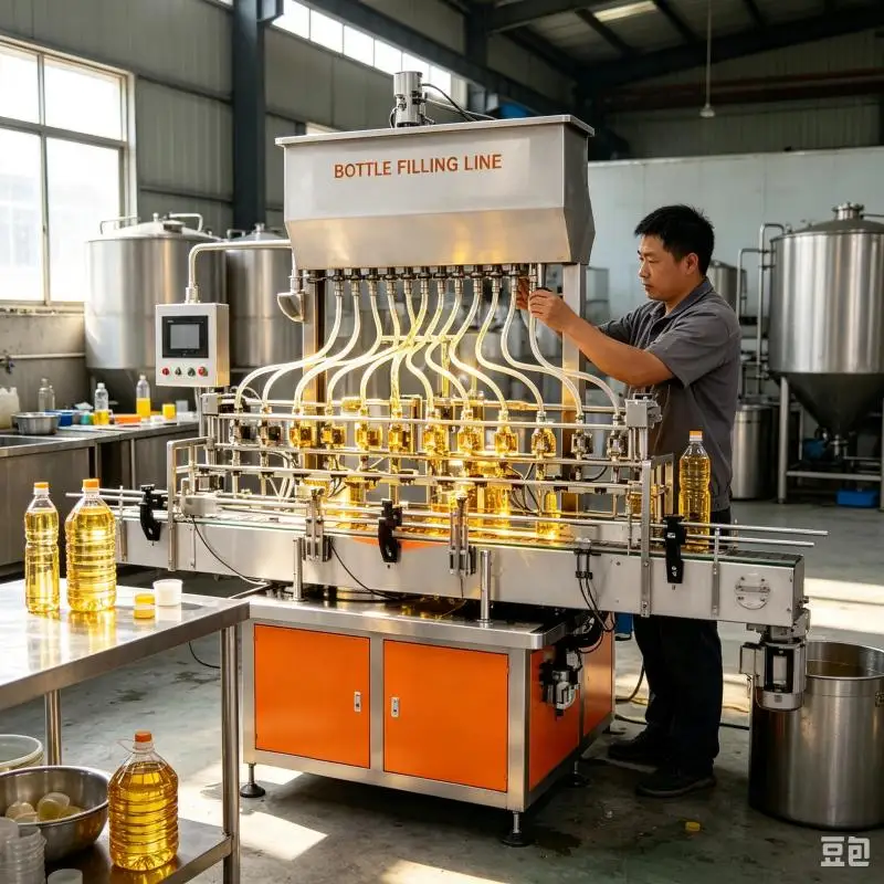 Commercial Liquid Filling Machine Multi Function Automatic Bottle Filling Equipment Stainless Steel Precision Filler Production