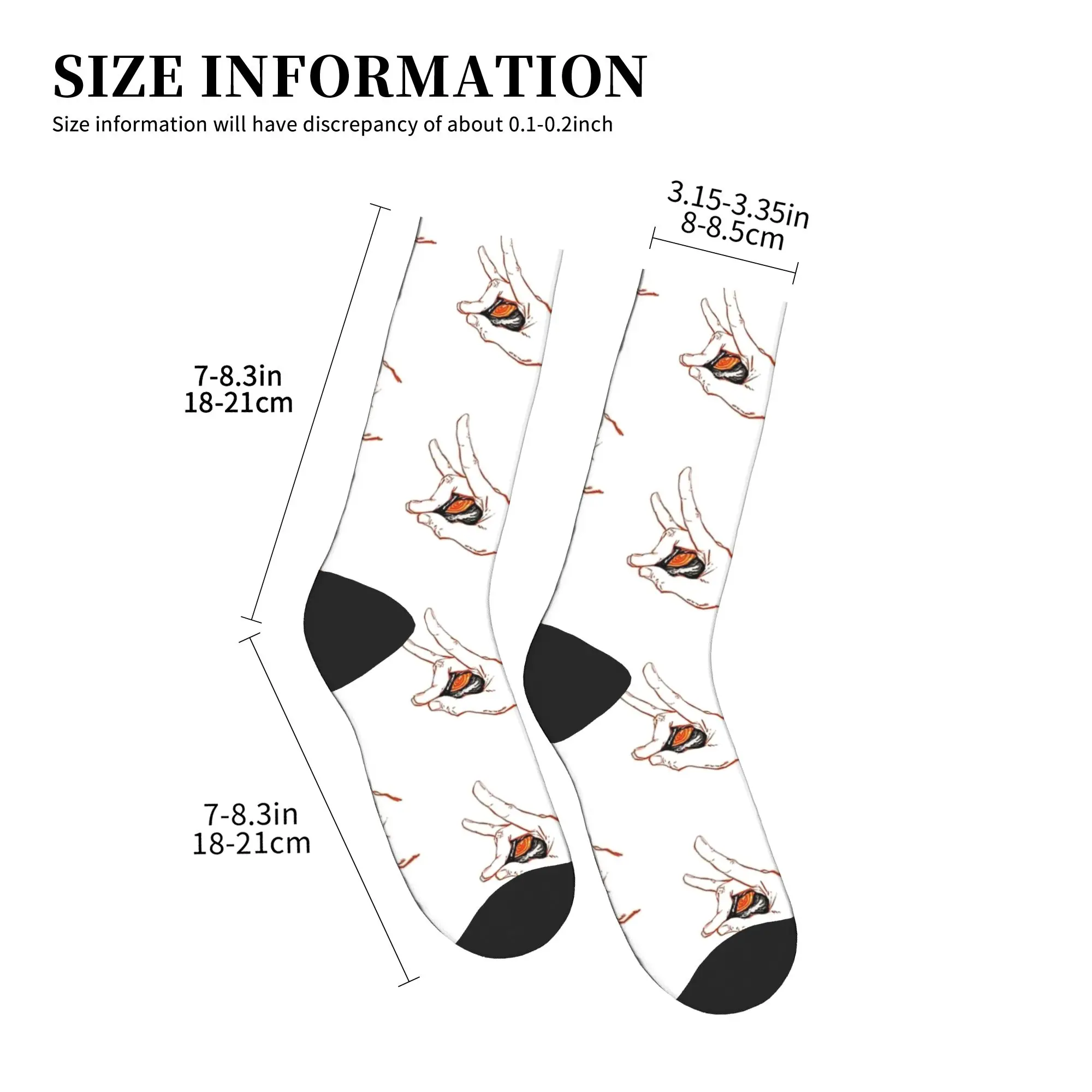 Kon fox demon motosserra homem meias de inverno engraçado casal médio macio meias padrão correndo esportes não deslizamento meias