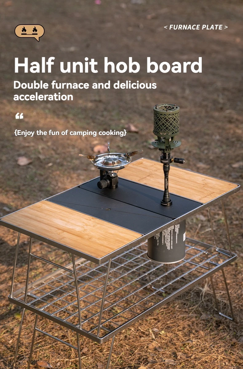 CAMPINGMOON BKZ06 Halb-Einheits-Ofenrahmenplatte, Doppelofen-Schnittstelle, hochtemperaturbeständige Mehrzweck-IGT-Einheitsplatte – Detail 1