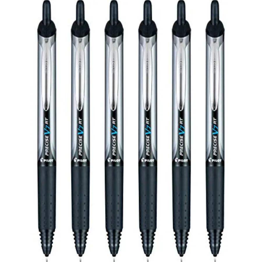 

Precise V7 RT Refillable and Retractable Liquid Ink Rollerball Pens, Ink Pens, Fine Point 0.7 mm,6-Pack - Ideal for School, Jou