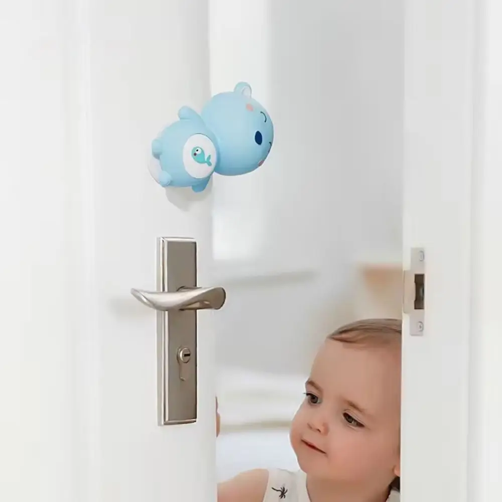 Silicone Door Stopper Windproof Function Cartoon Animal Safety Door Stop Hand Buffer Automatic Closing Prevention Door Arrest