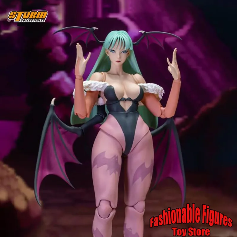 Storm Toys CPDS02 1/12 wanita Soldier Morrigan Anime gadis tempur lucu dengan 3 kepala pahatan 6 inci koleksi Badan Action Figure