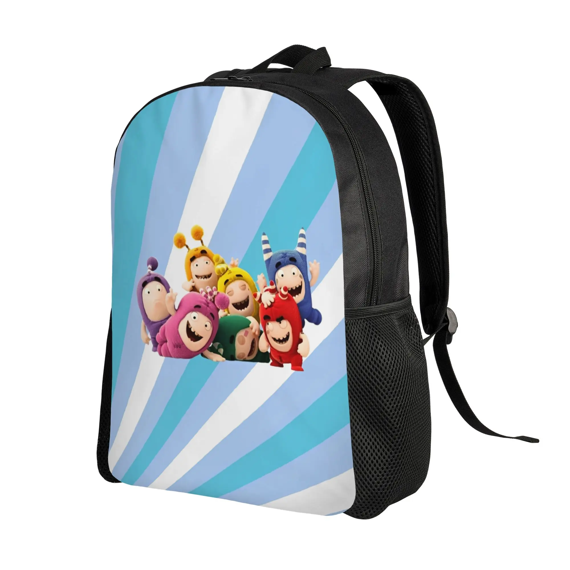 Oddbodes Cartoon  Backpack Student Unisex  Big Backpacks Polyester Casual School Bags Hiking Custom Rucksack