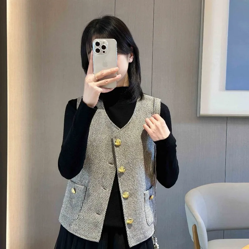 Gilet blazer di lusso in stile francese Cappotto unisex slim fit con orlo asimmetrico Tessuto misto lana di alta qualità ideale