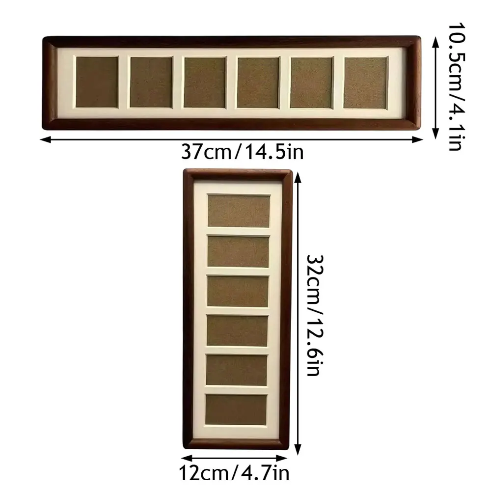 6 Card Picture Frame Rectangular Photo Display Frame
