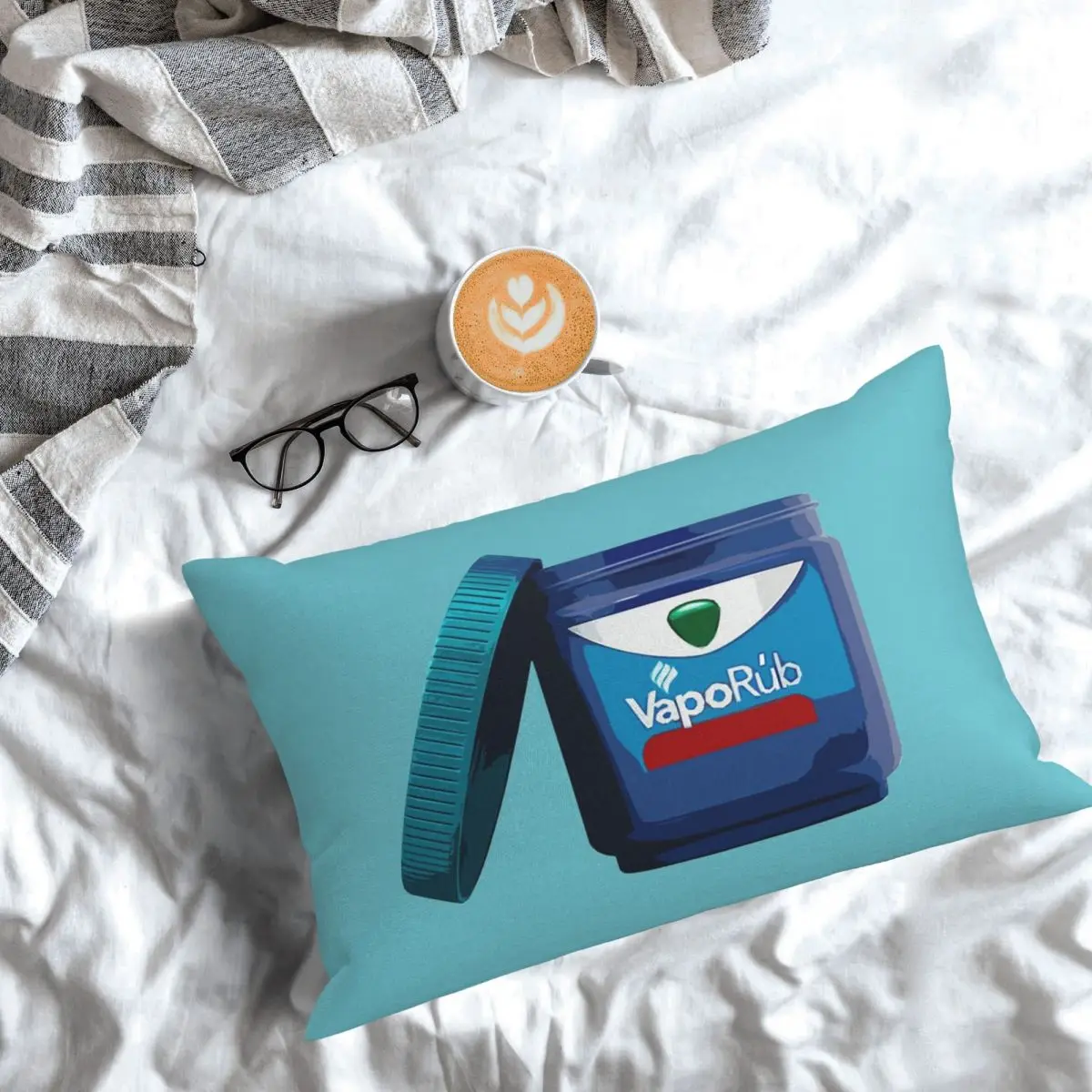 

Vaporub Rectangle Pillowcase Cushion Cover Decorative Bedroom Bed Home Comfort Throw Pillow