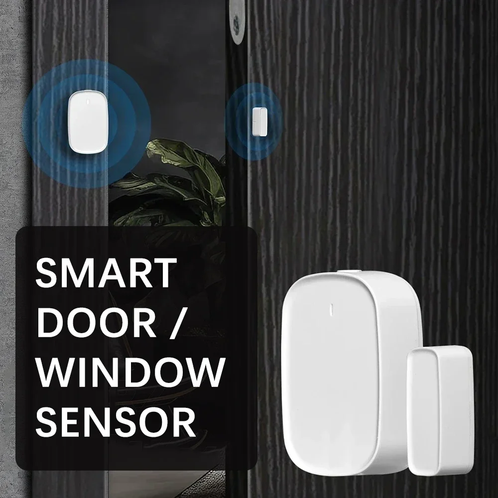 Sensor inteligente de detecção de porta e janela ZigBee Detectores ZigBee, aplicativo Tuya Smartl Life Tuya Home Controle Remoto com Alexa Google Home