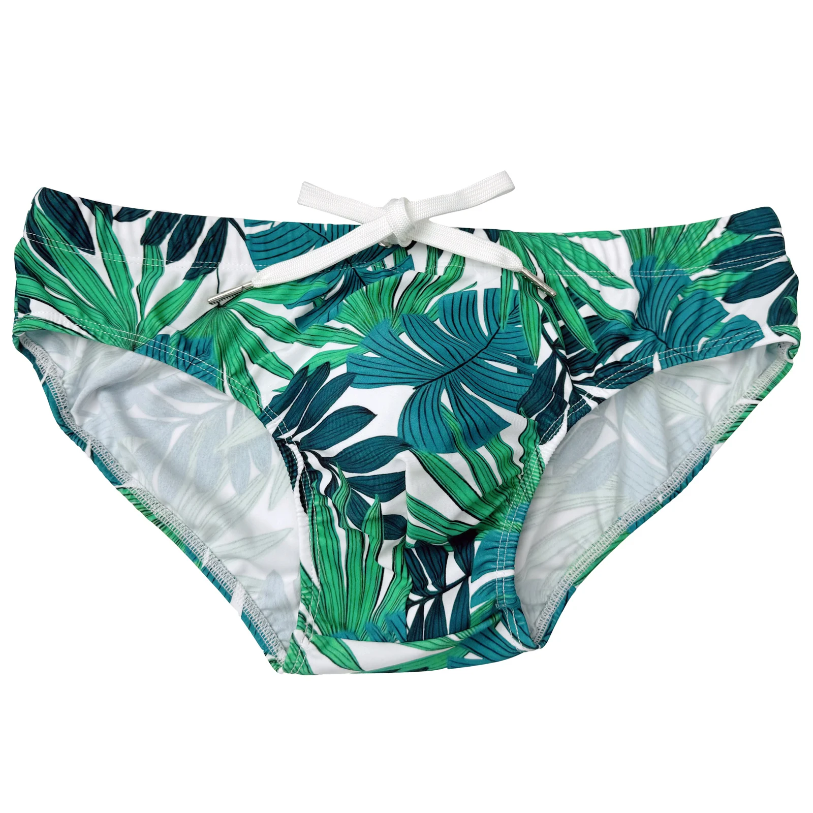 Men‘s Swiming Briefs Fashion Printed Casual Lace-up Swim Trunks Sexy Bikini Bathing Beachwear With Removable Enhancing Pad
