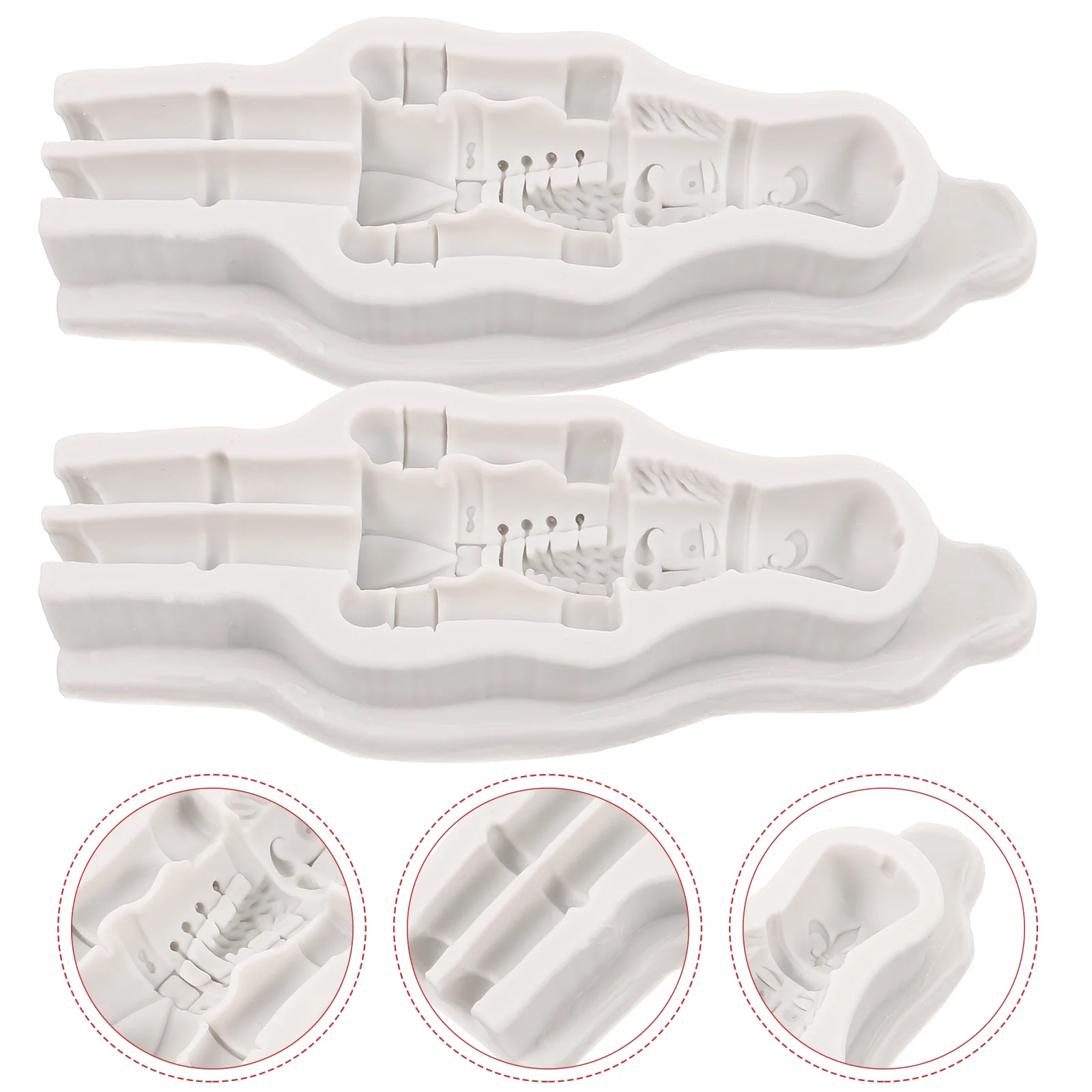 

2Pcs Grey Christmas Nutcracker Soldier Silicone Molds Desktop Decorations Crafts DIY Jewelry Accessories Reusable