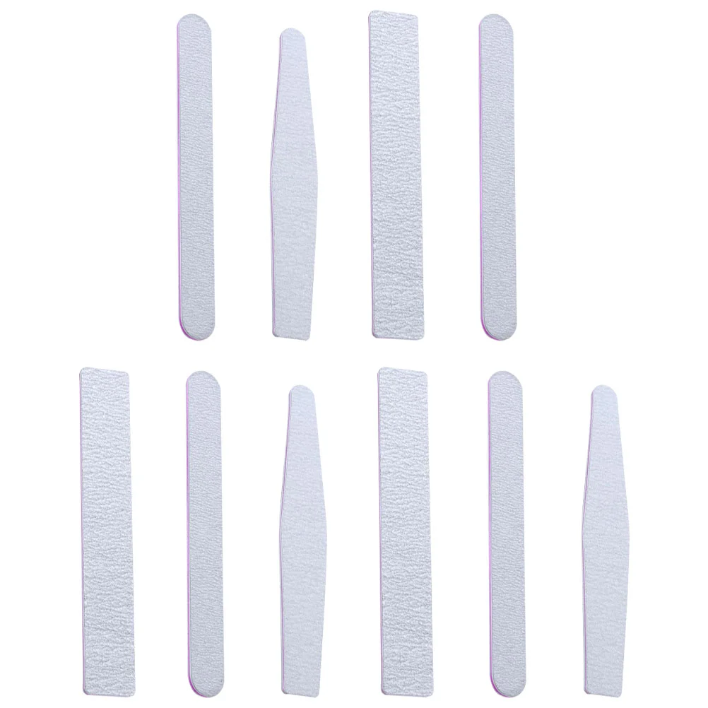 

10 Pcs Nail File Women's Files Double Sided Grit Tool Girls' Manicure The Second Layer of Sponge (eva) Buffering