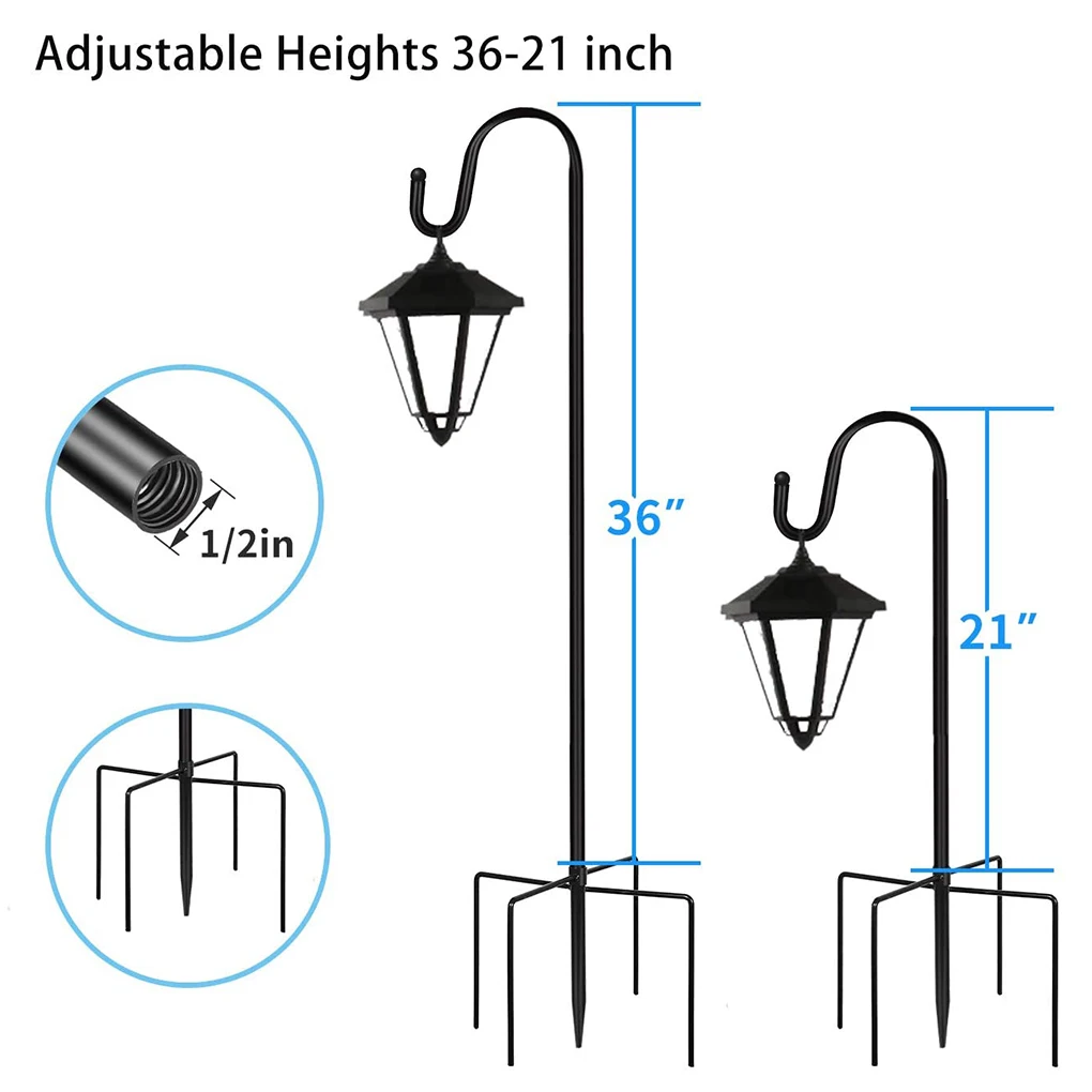 2 pezzi ganci per mangiatoia per uccelli supporto per lampada in metallo supporti per lanterne decorazione appendini per cesto di fiori per piante da giardino